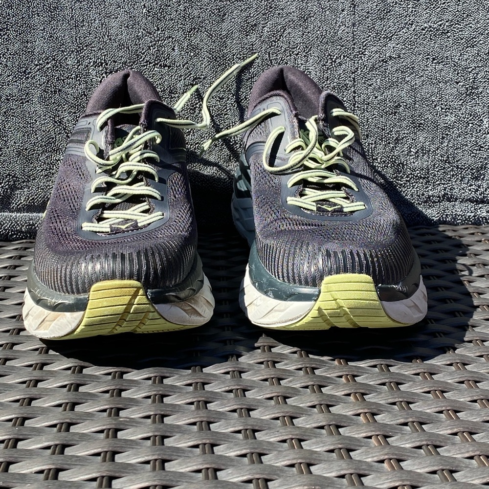 Hoka One One Black and Blue Athletic Shoes